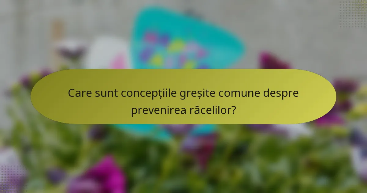 Care sunt concepțiile greșite comune despre prevenirea răcelilor?